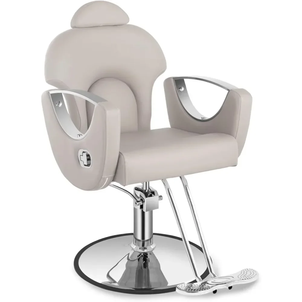 Beauty Salon Chair with Adjustable Tilt Height, Hydraulic Hairdressing Chair, Hairstylist Salon Styling Chair, Spa Beauty