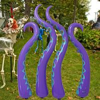 4x Halloween Inflatable Octopus Tentacles PVC Creative Supplies Horror Blow up Decor for Lawn Holiday Window Door Garden