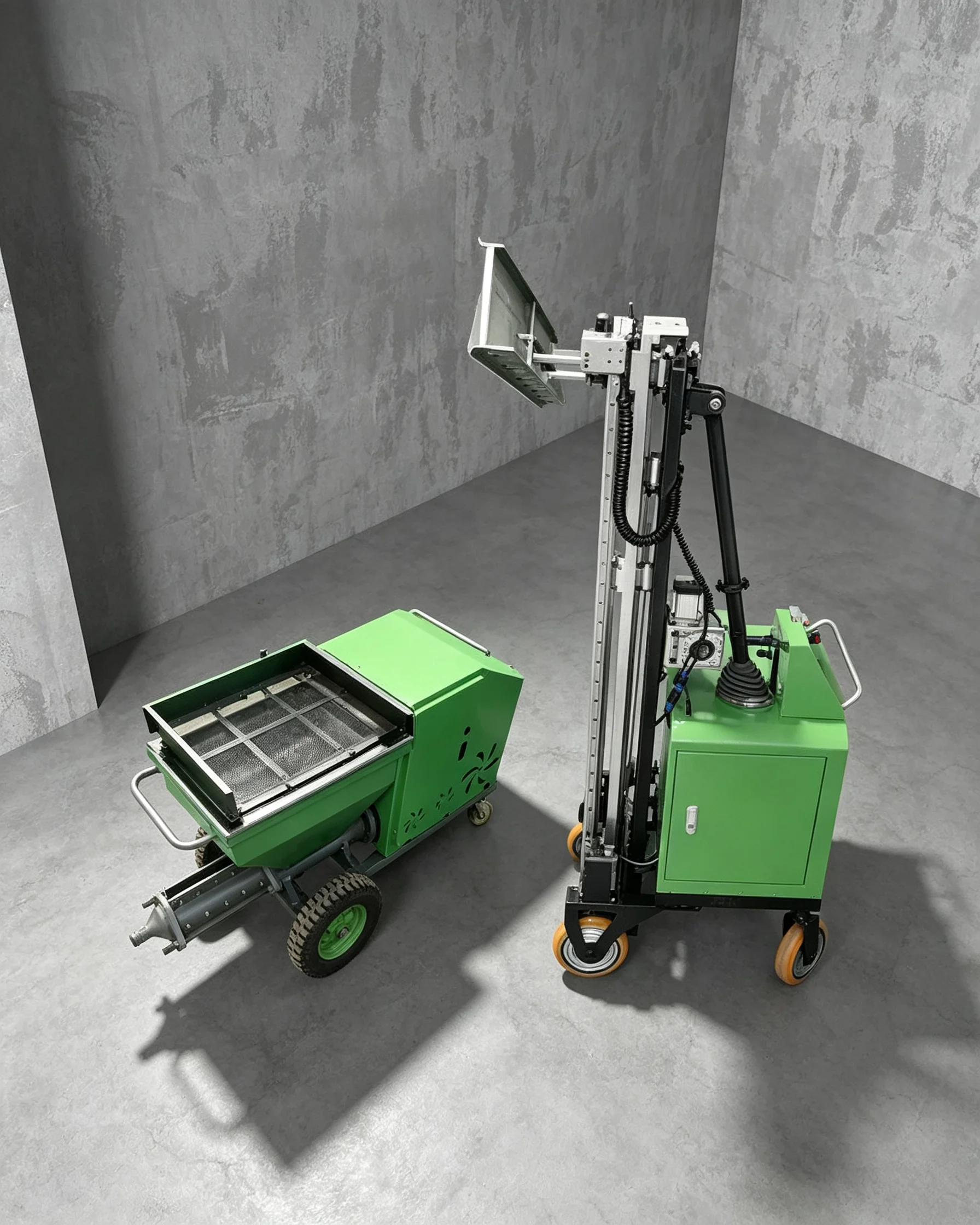 Automatic Wall Plastering & Screeding Machine Wall Render Robot ,1300mm Working Width for Cement, Gypsum and Mortar Construction