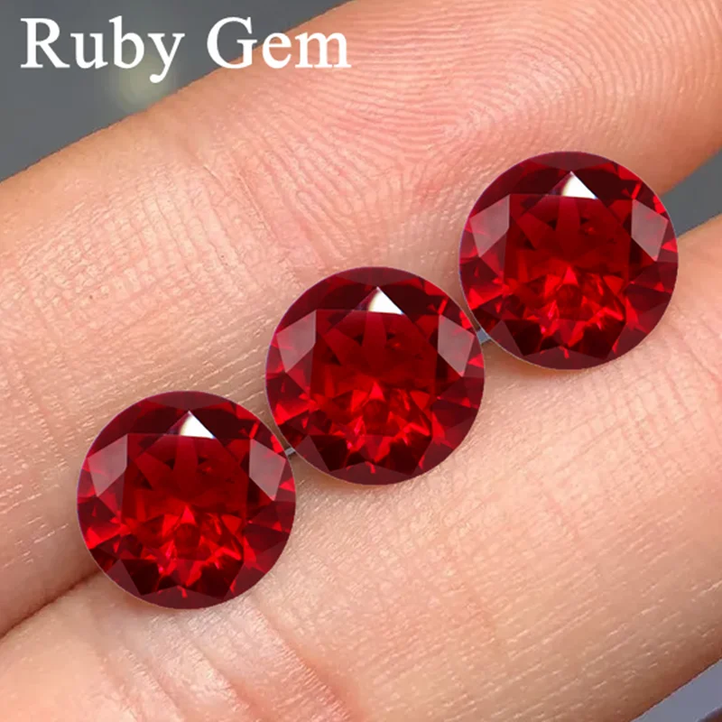 

Box Set Large Rubys Natural 12.0mm Cutting Unheated Mined Sri-Lanka Round Cut VVS Gem Corundum Spinel Making Diy Wedding Jewelry