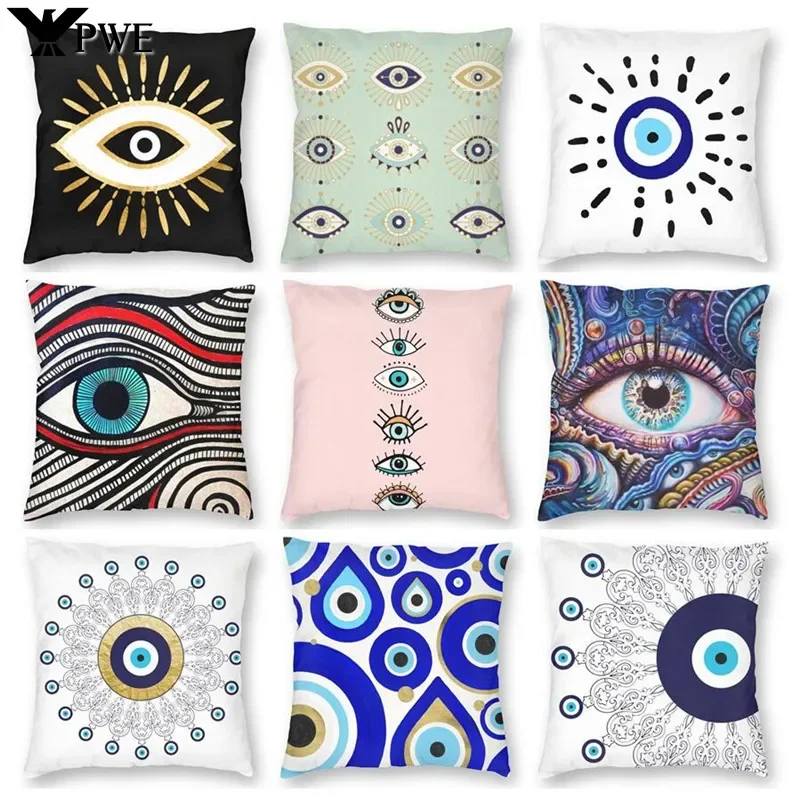 40/45/50cm Evil Eye Black Art Cushion Cover Living Room Mysterious Spirit Pillow Covers Sofa Bedroom Pillowcase Home Decor