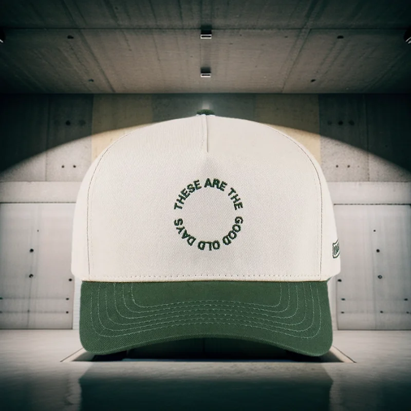 Embroidered Letters 5 Panel Mid Profile Baseball Cap Customized Side Back Embroidery Cotton Two Tone Baseball Caps  waterproof