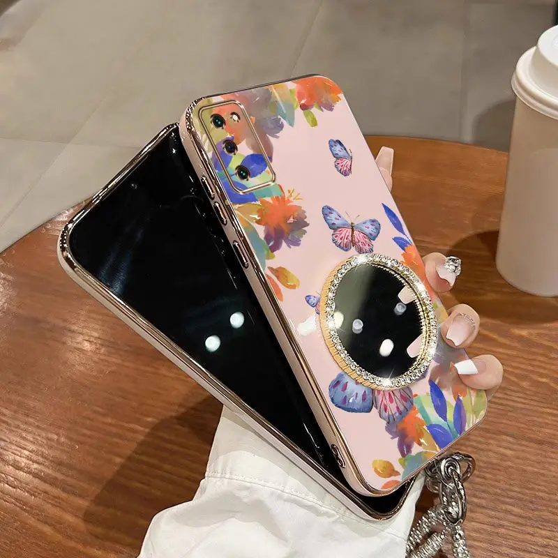 

S20FE Delicate flower Bracelet Plating Phone Case For Samsung S20 S30Plus S21Plus S9Plus S21Ultra S21FE S20Lite S10Plus S9 Cover