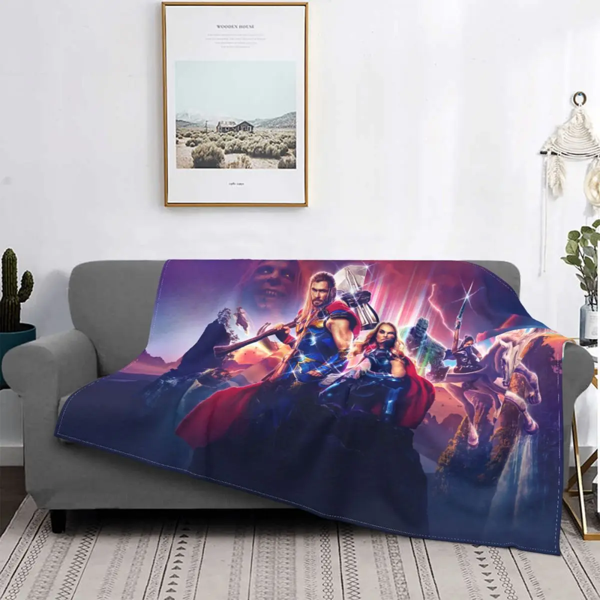 MARVEL Super Hero Blanket Thor Fleece Plush Autumn/Winter Cute Super Warm Ultra-Soft Throw Blankets For Sofa Bedspread