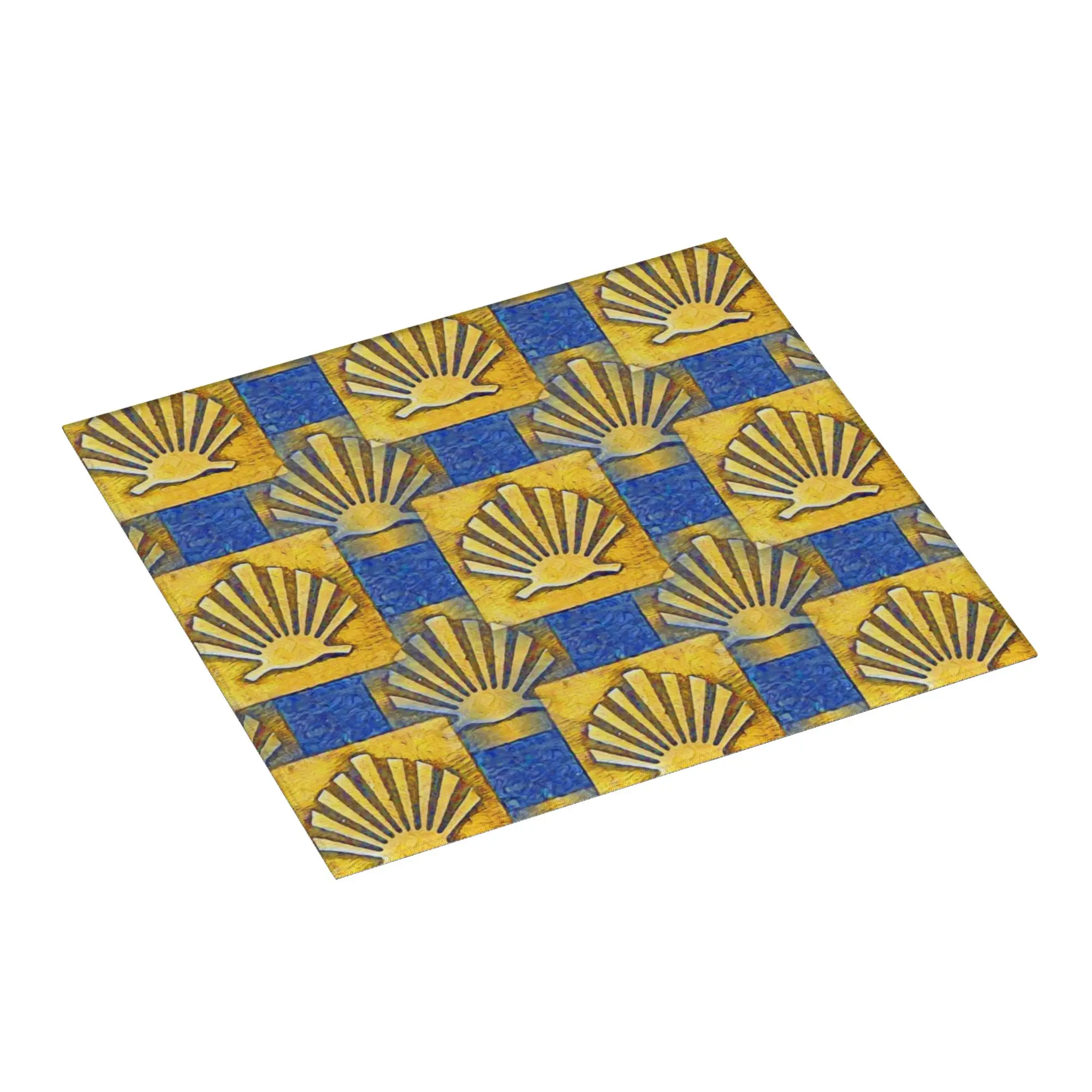Camino De Santiago Scallop Shell Non‑Slip Waterproof Absorbent Barware Tableware Oil Proof Reusable Drying Mat For Kitchen
