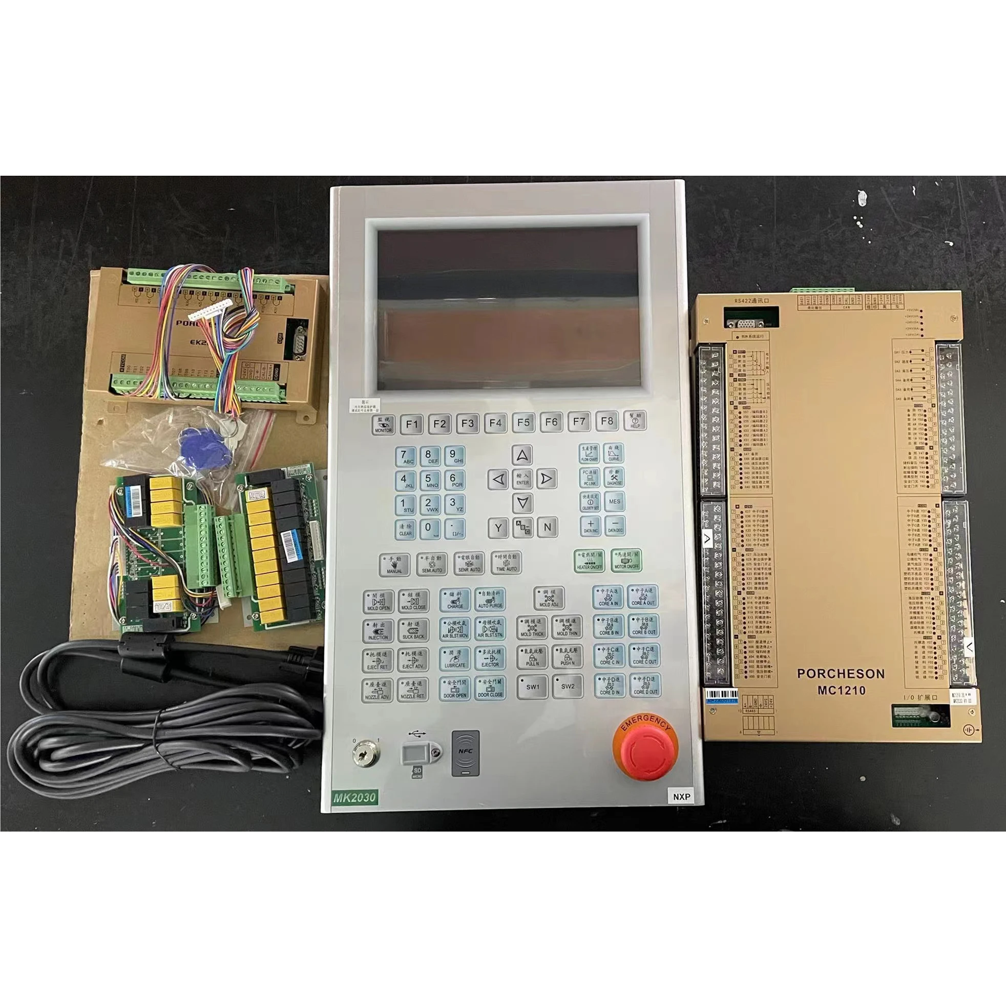 

PORCHESON MC1210 + MK 2030 Plastic Molding Machine Replaces PS960AM with Full Control System