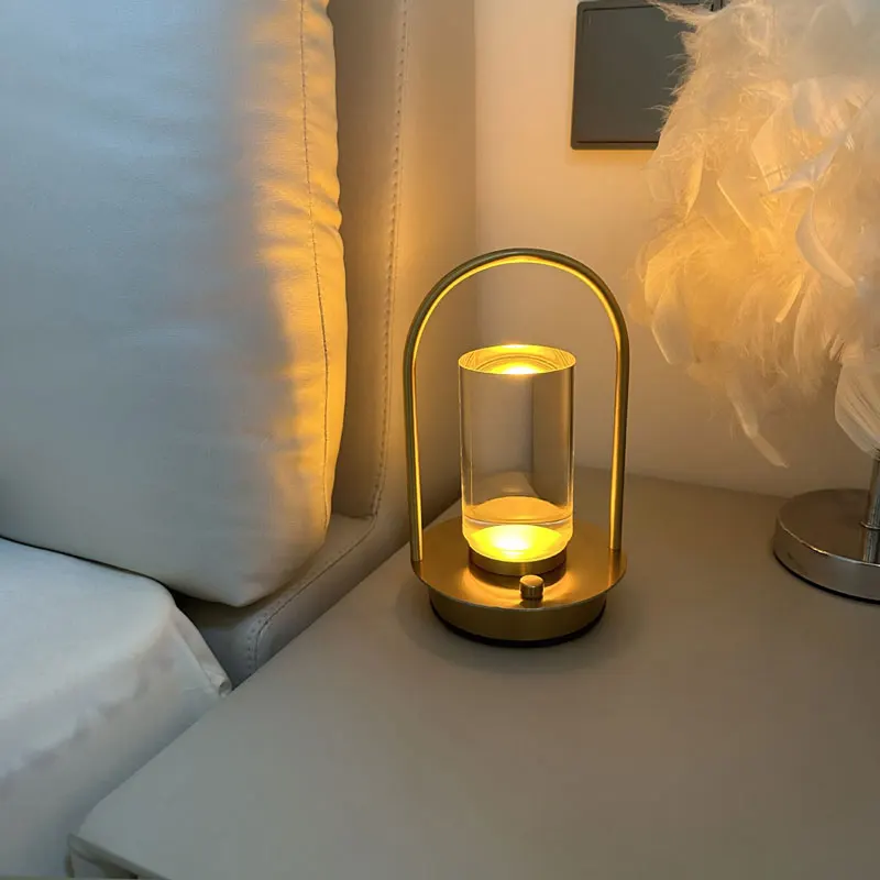 Led Home Portable Lamp, Night Light, LED Charging Touch Screen, Lnternet Metal Shell, Bedroom Bedside Lamp, Convenient Lamp