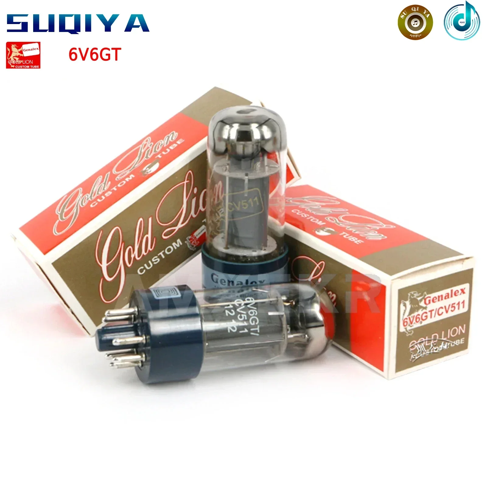 Ламповый звуковой клапан SUQIYA-GOLD LION 6V6GT 6V6, замена CV511 6N6C 6F6 6K6 6P6P 6V6, комплект для усилителя лампы «сделай сам», оригинальный