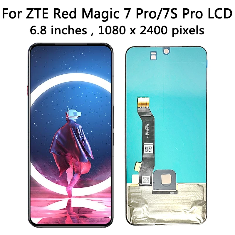 Super Amoled For ZTE Nubia Red Magic 7s pro NX709S LCD Display Screen+Touch Panel Digitizer RedMagic 7 pro NX709J Display