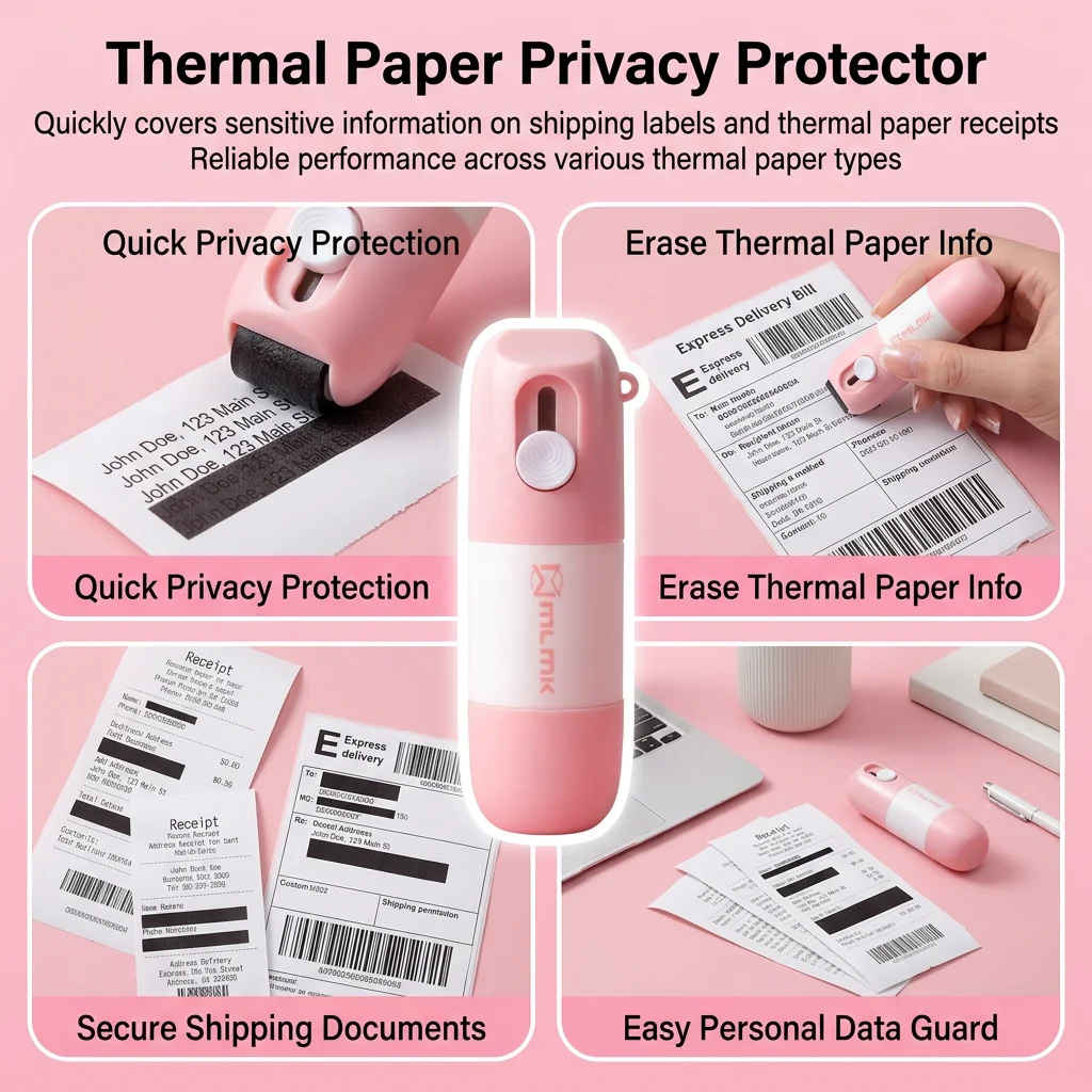 Eco-friendly Correction Fluid for Home Office Adults Thermal Paper Ink Remover Privacy Masking Tool Quick Drying Portable