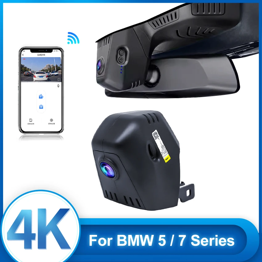 4K HD 2160P Plug and Play WiFi Car DVR Video Recorder Dash Cam For BMW 5 Series G30 G31 7 Series G11 G12 2017-2021 Front DashCam