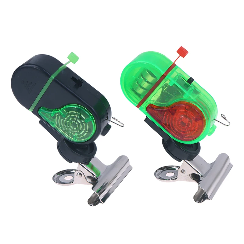 1 fishing rod alarm, fishing bell with accompanying light, portable single/double light electronic fishing bite sound alarm