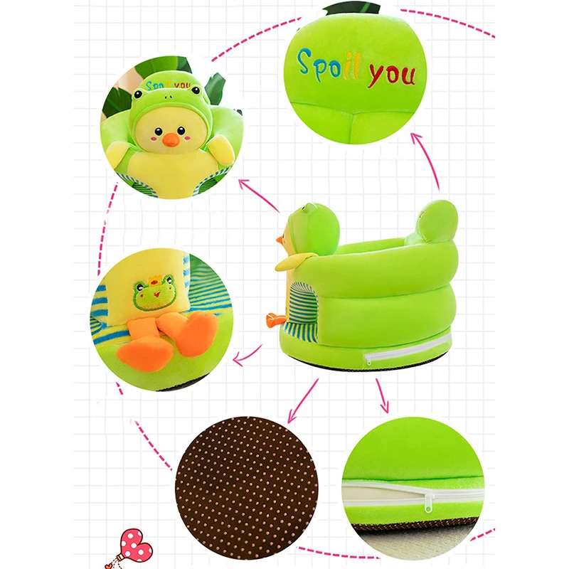 Baby Sitting Chair Cover Cute Animal Shaped Plush Sofa Case Infants Learning Support Seat Cushion high quality.