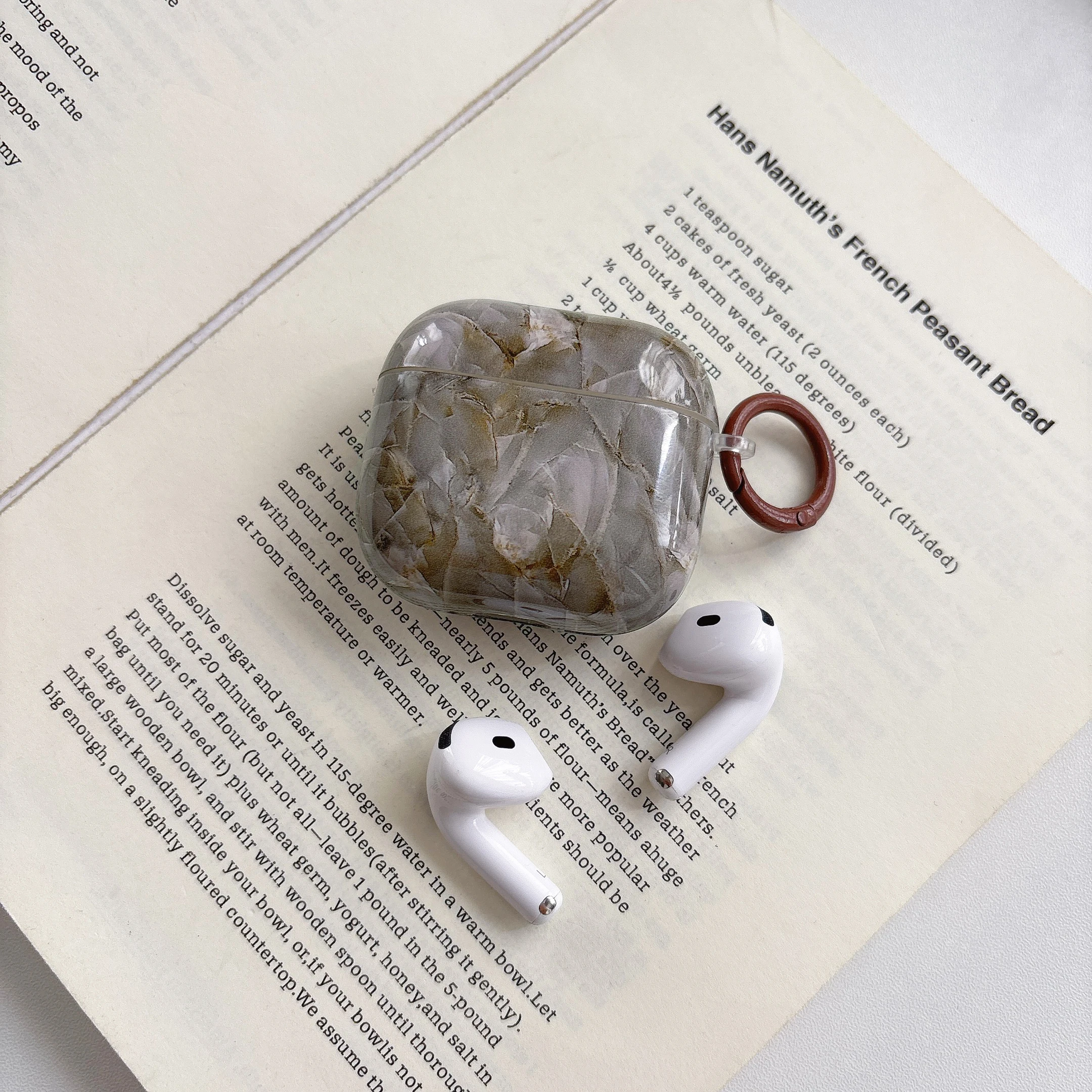 Creative Personality Marble Texture Lnk Wash Pattern Protective Earphone Case Cover Case For AirPods 1 2 3 4 Pro Pro2 Pro3