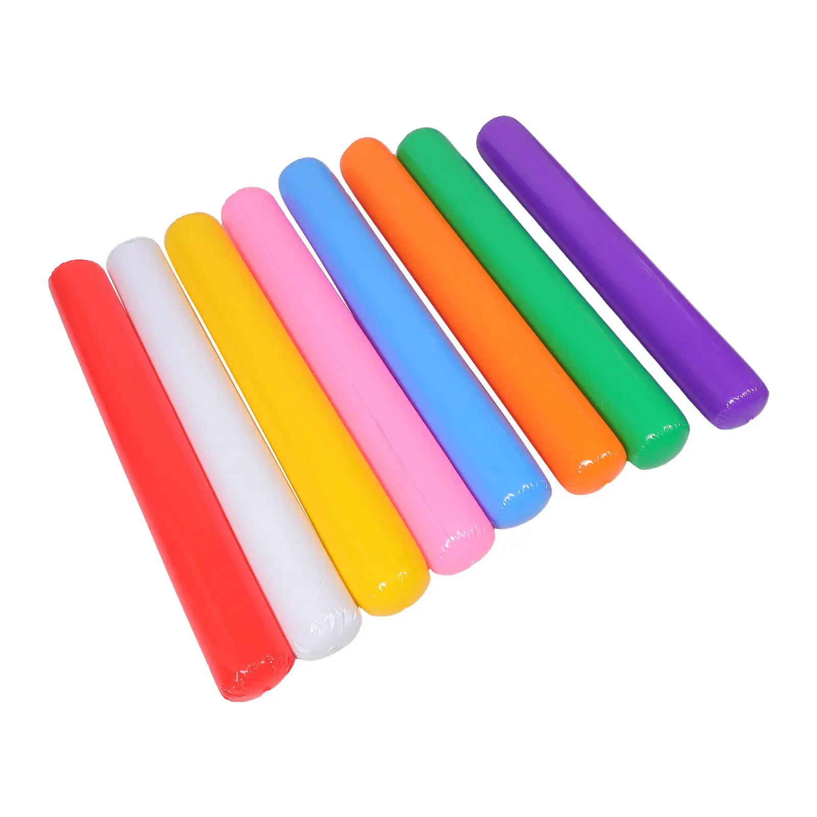 8-teiliges PVC Aufblasbares Schwimmnudel-Set, 40 Zoll Bunte Schwimmnudeln, Schwimmende Wasserreifen für Kinder, Aufblasbare Artikel für Schwimmbäder