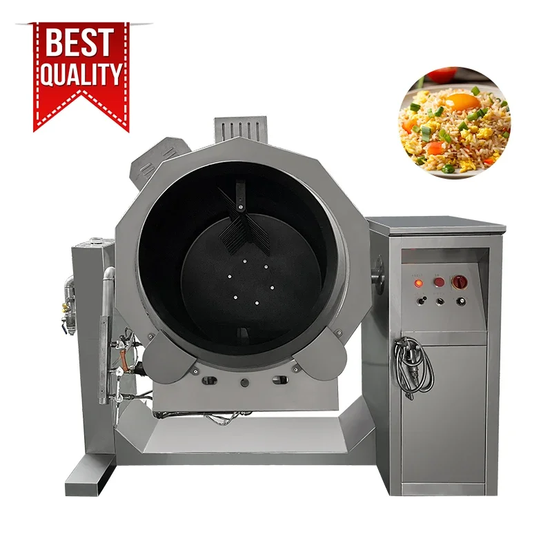 Intelligent Drum Stir Fry Machine Robot Cooker Wok Fry Pan Multifunction Full Automatic Electric Gas Fried Rice Cooking Machine