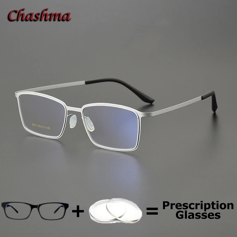 Screwless Optical Prescription Glasses Anti Blue Ray Square Myopia Lens Multifocal Progressive Glass Fashion Spectacle for Men