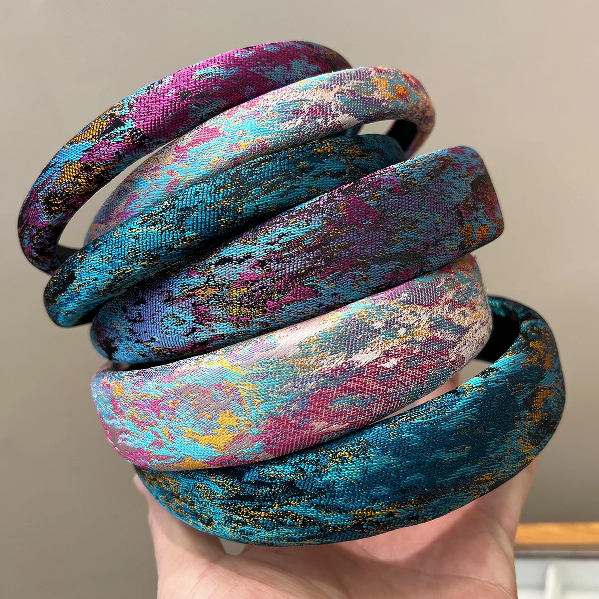 

Korean Version Simple Fashion Fabric Retro Oil Painting Hairband Hair Accessory for Women