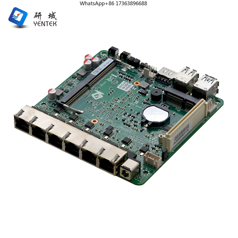 Network Server Pfsense Celeron 5205U SOC DDR4 RAM Integrated SATA Win 10/Linux 6 LAN Nano ITX Firewall Motherboard