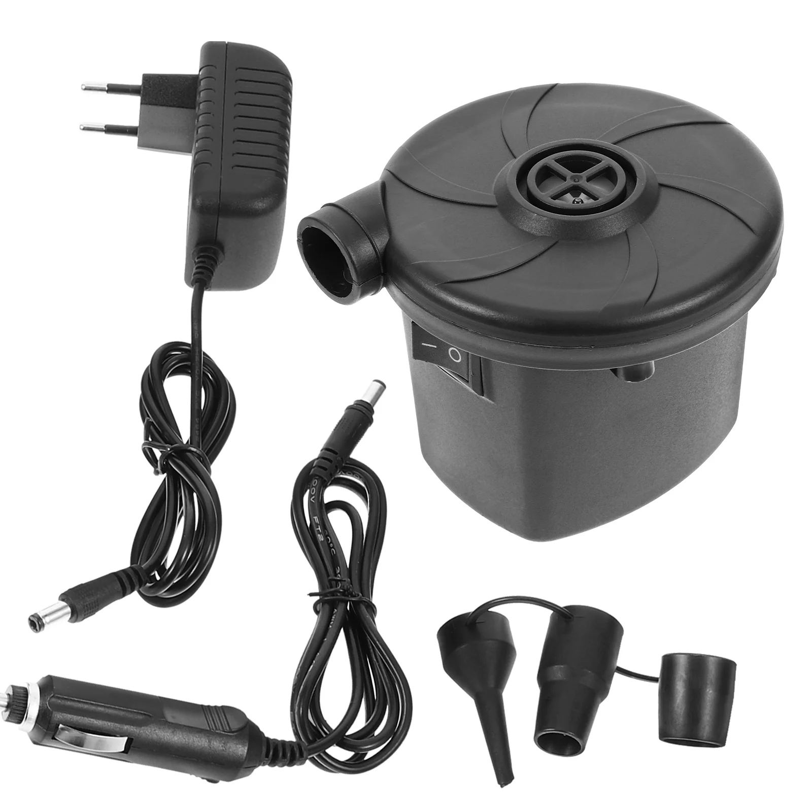 고속 전기 에어 펌프, 빠른 공기 주입 및 배출, 3개의 노즐이 있는 휴대용 자동차 및 가정용 전기 에어 펌프