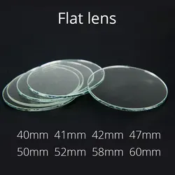 Diameter 40 41 42 47 50 52 58 60mm Flat lens Torchy lens For Glare Flashlight lamp glass Thickness 1.8mm glass lens 1Piece