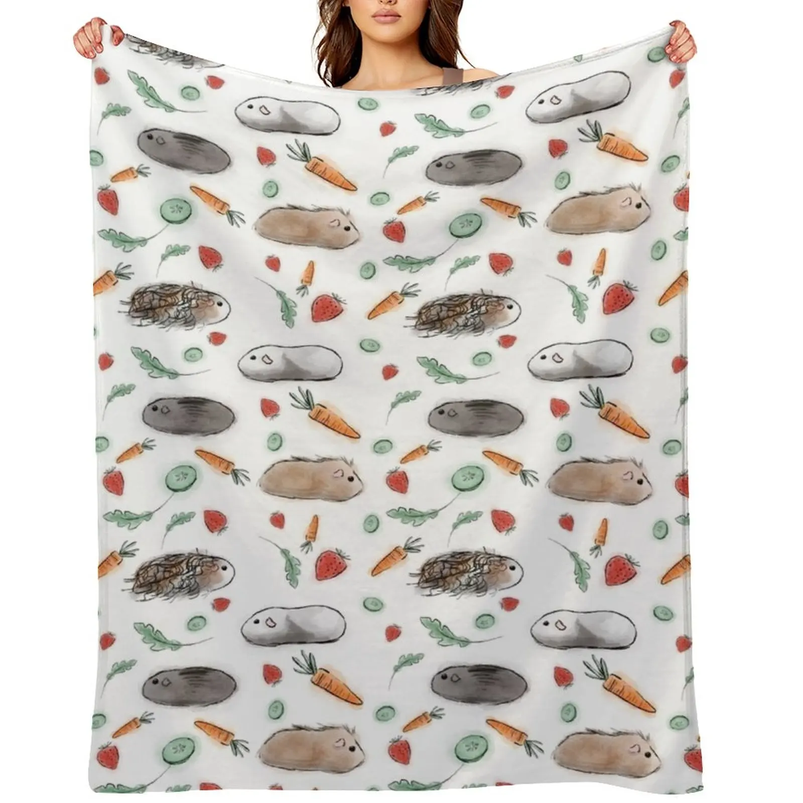 

Guinea Pig Squad Throw Blanket Hair Kid'S For Sofa Thin Shaggy Blankets