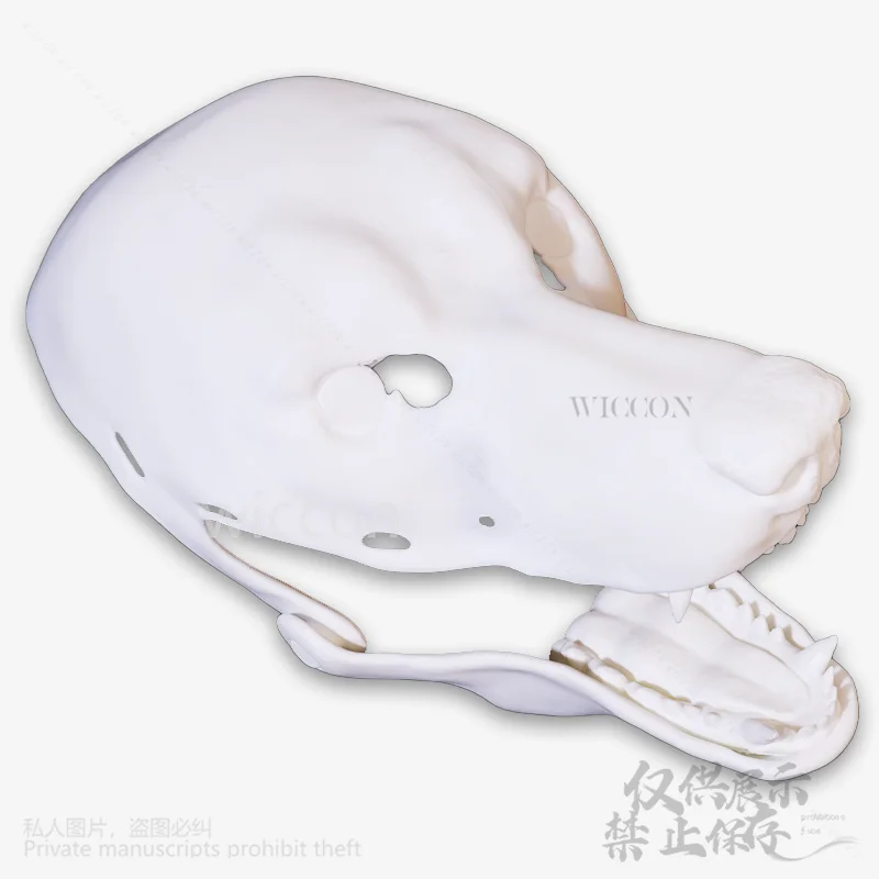 Anime berbulu Cosplay anjing Kigurumi Base Beast Skull Mask 3d Printing untuk Halloween Natal pesta Furrysuit Wanita Pria disesuaikan