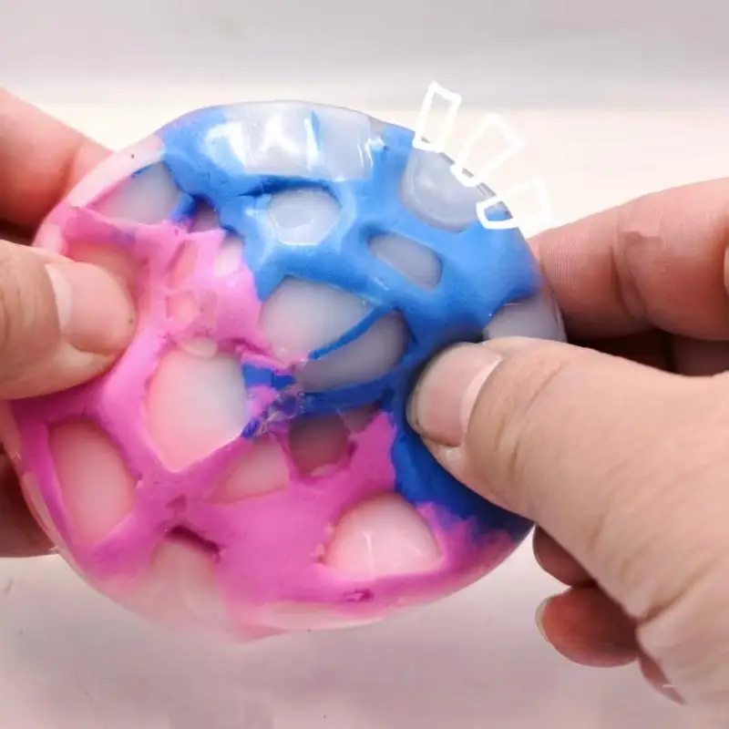 Sensory Jelly Cube Squeeze Toy Colorful Soft Texture Anti-Anxiety Fidget Toy for Autistic Kids