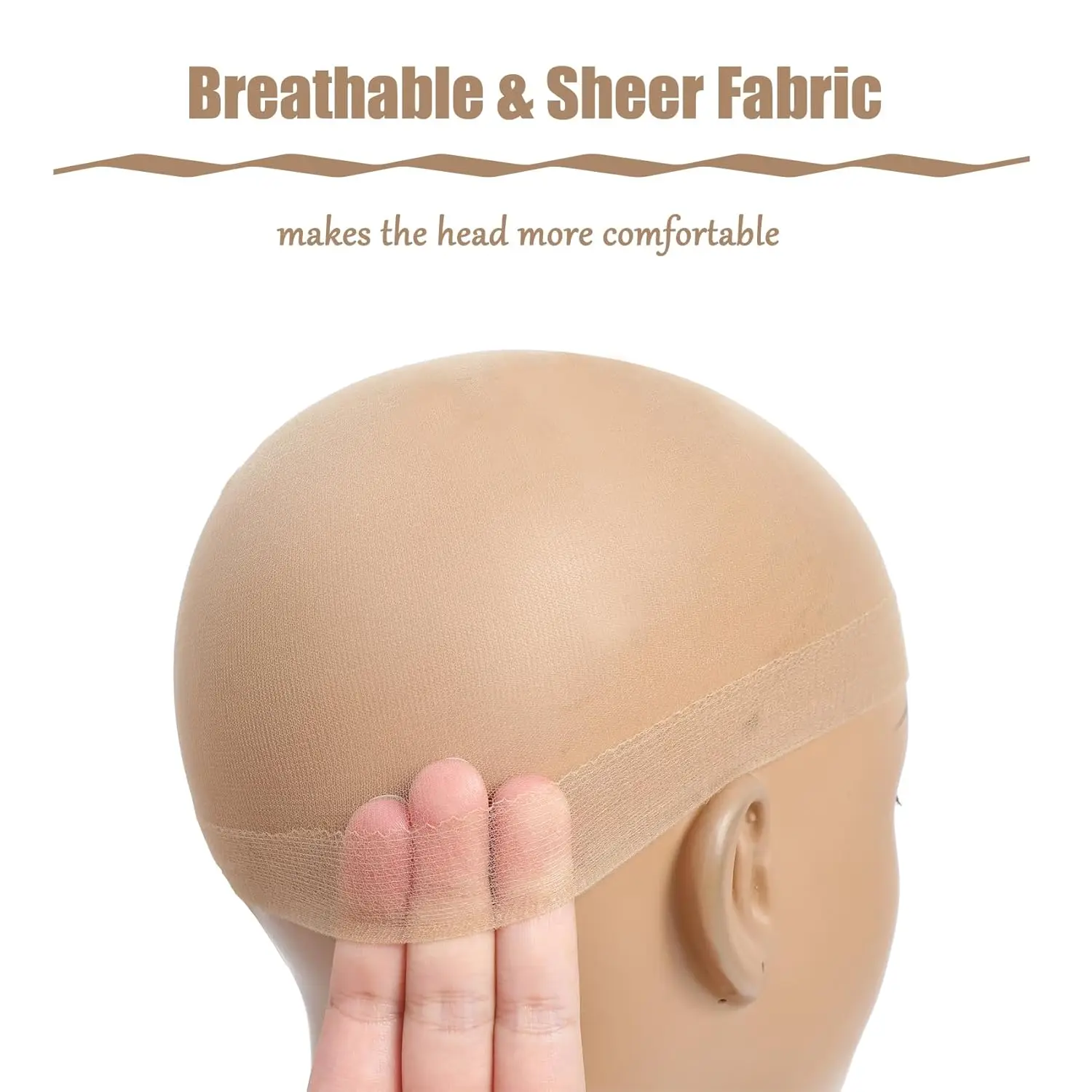 Venta al por mayor, gorro de peluca HD para mujer, gorros invisibles ultrafinos y elásticos para pelucas delanteras de encaje, gorro de peluca transparente, gorro fino de nailon