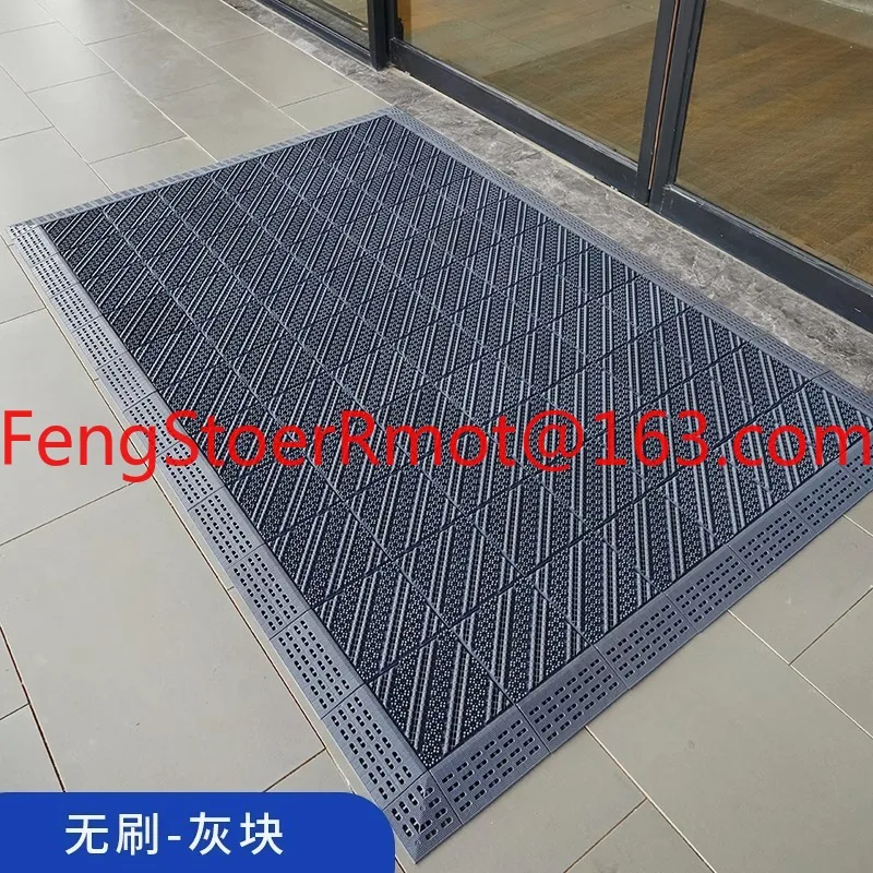 Door mat outdoor non-slip outdoor floor mat commercial hotel entrance rubbing dust mat three-in-one splicing carpet