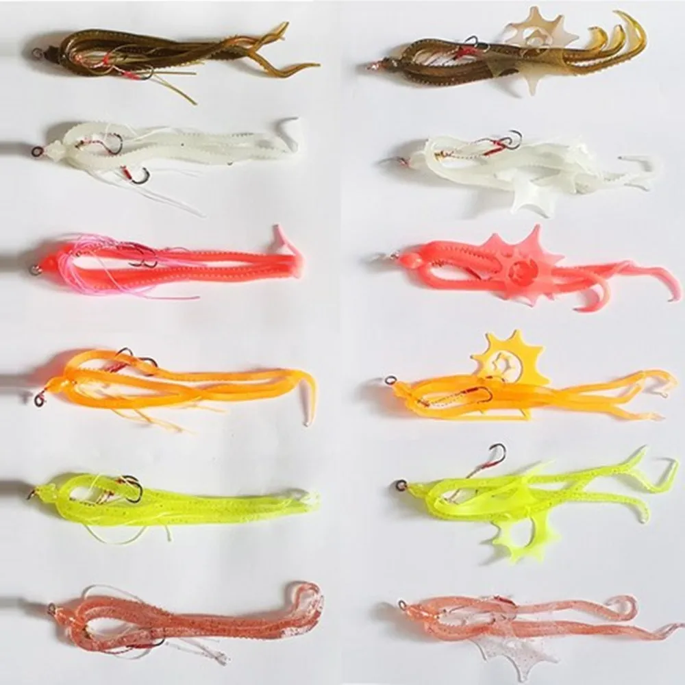 Kabura Jigging Madai Assist Hooks Strong Tai Rubbers Silicone Skirts Filaments Ribbons Different Colors Slider Jigs Tails Sinker