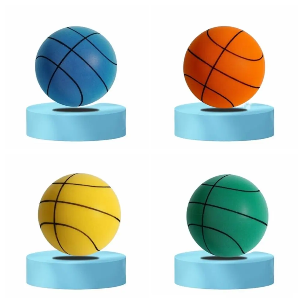 Balle d'entraînement de basket-ball silencieuse, haute élasticité, amortissement, muet élevé, doux, rebondissant, impact, degré, cadeau IkKids, 18cm, 22cm, 24cm