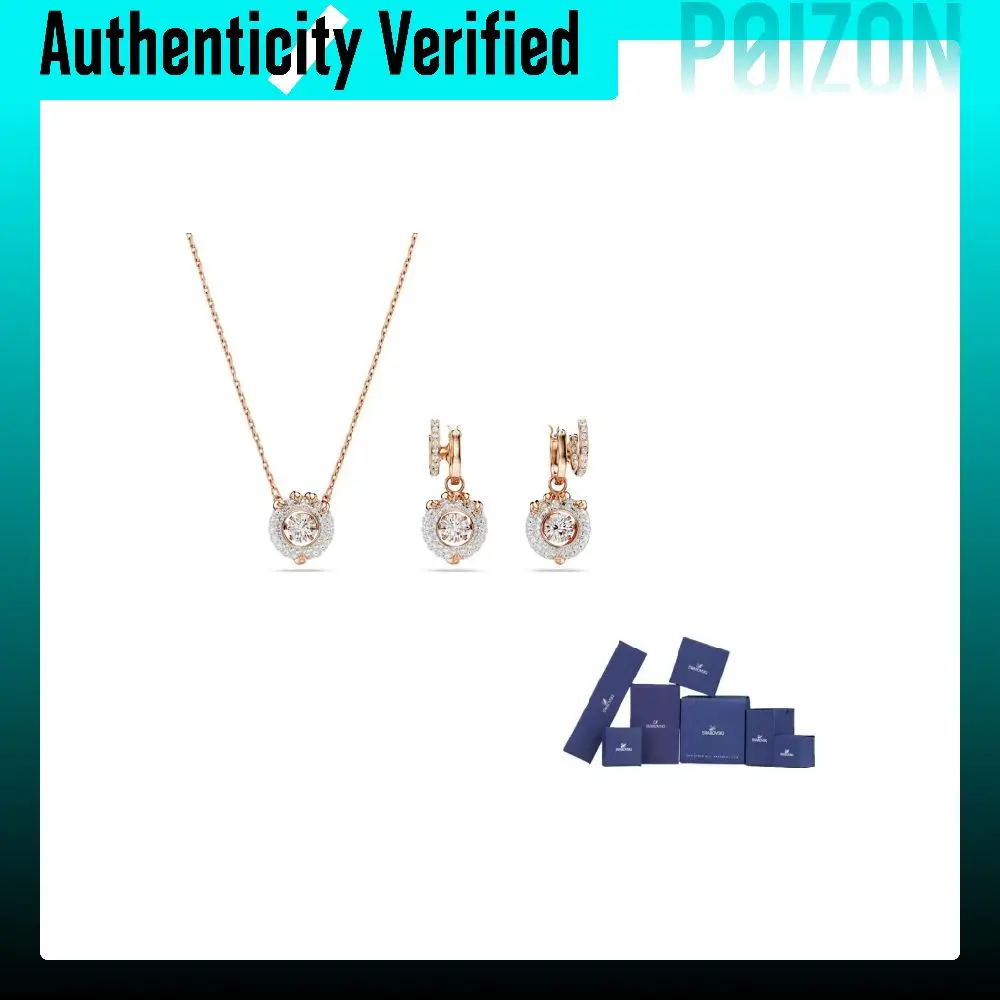 Swarovski DRAGON & PHOENIX Cubic Zirconia, Faux Crystal, Rose Gold Tone Plated Necklaces Women's Rose Gold 5675835