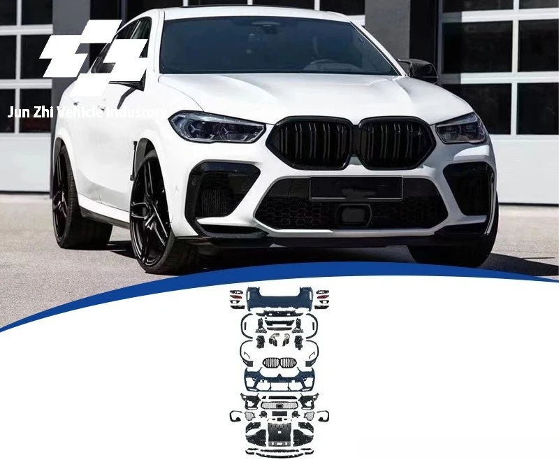 Front Bumper Body Kit FOR 2020-2022 BMW X6 G06-X6M, Stylish Exterior Upgrade, High-Quality ABS Material, Easy Installation