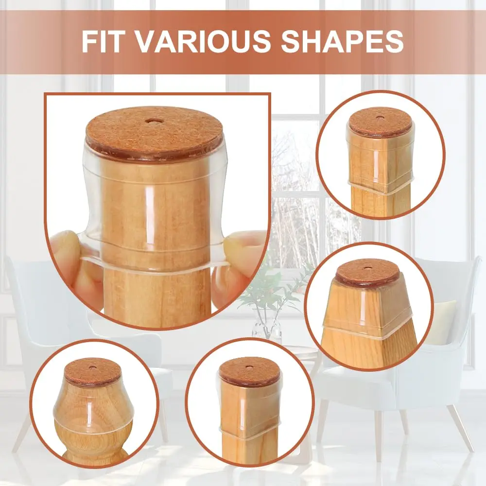 36Pcs Silicone Chair Leg Caps Furniture Feet Protectors Pads Table Covers Socks Plugs Home Decor Leveling Feet for Home Decor