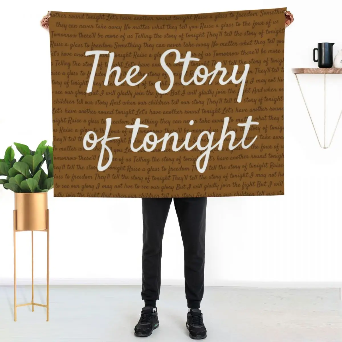 The Story of Tonight Throw Blanket Flannel Fabric Nap Comforter Decorative Sofa Bed Fashionable christmas decoration Blankets