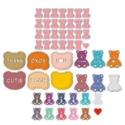 Metal Cutting Die is Suitable For DIY Scrapbook Album 3D Greeting Card Decoration Creative Bear 26 Letters 0-9 Numbers 2022 New