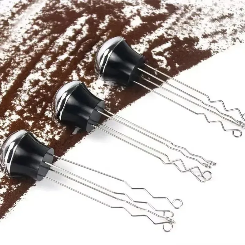 Eco-Friendly Stainless Steel Coffee Tamper Coffee Powder Dispensing Distributor Tool Wider Leveler