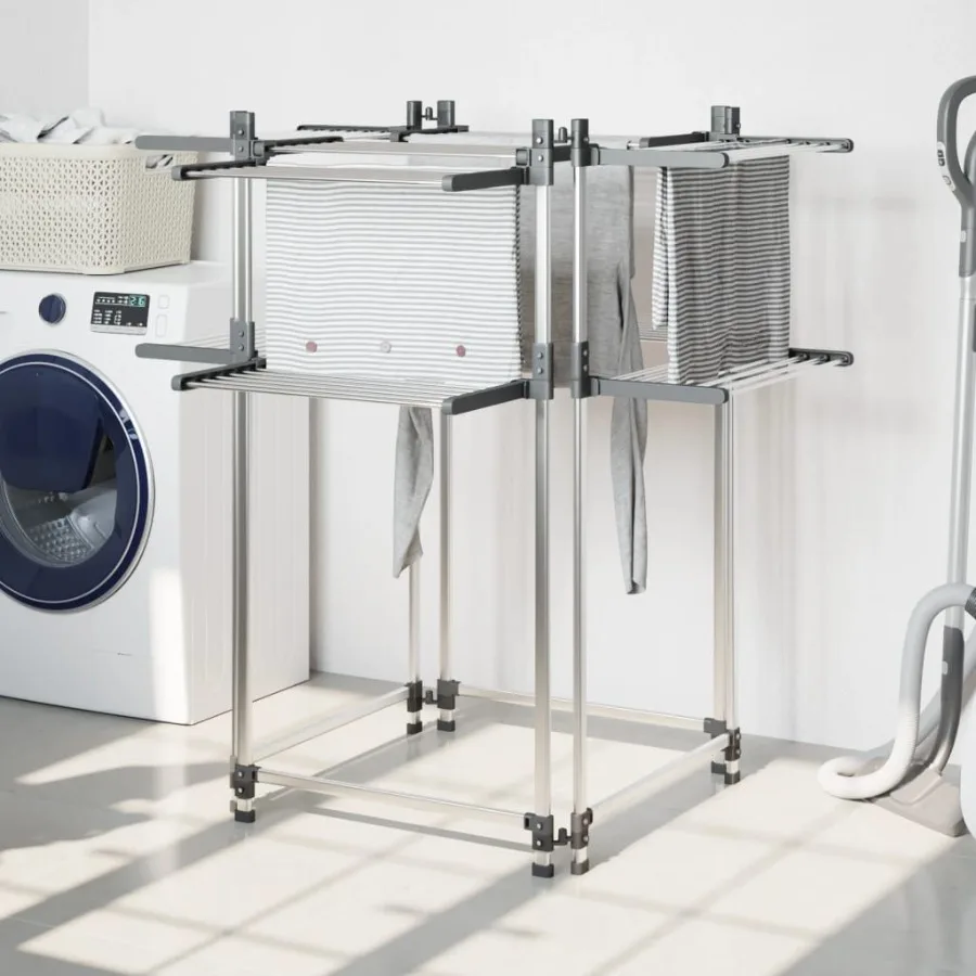 

Laundry Drying Rack 42.1x42.1x47.2 Aluminum