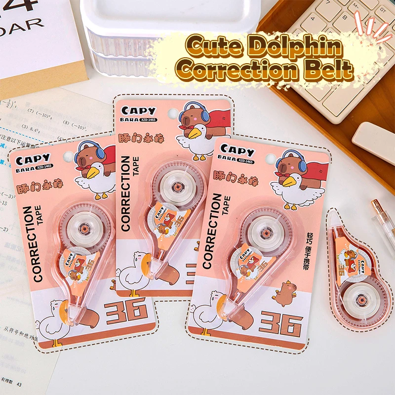 Cartoon Durable Capybara Correction Tape Large Capacity Correction Tape Portable School Supplies Student Stationery Gifts