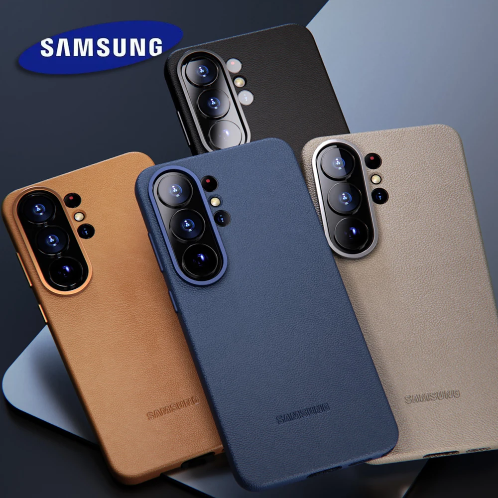 Luxury Leather Ultra Thin Phone Case For Samsung Galaxy S26 Ultra S26 Plus S26+ S26 Silky Feel Soft Cover For Car Holder