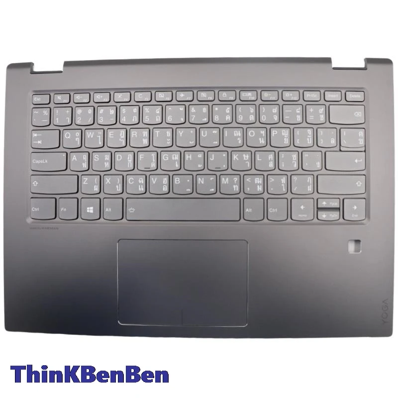 

TH Thai Keyboard Onyx Black Upper Case Palmrest Shell Cover For Lenovo Yoga 520 14 14IKB Flex 5 1470 5CB0N67377