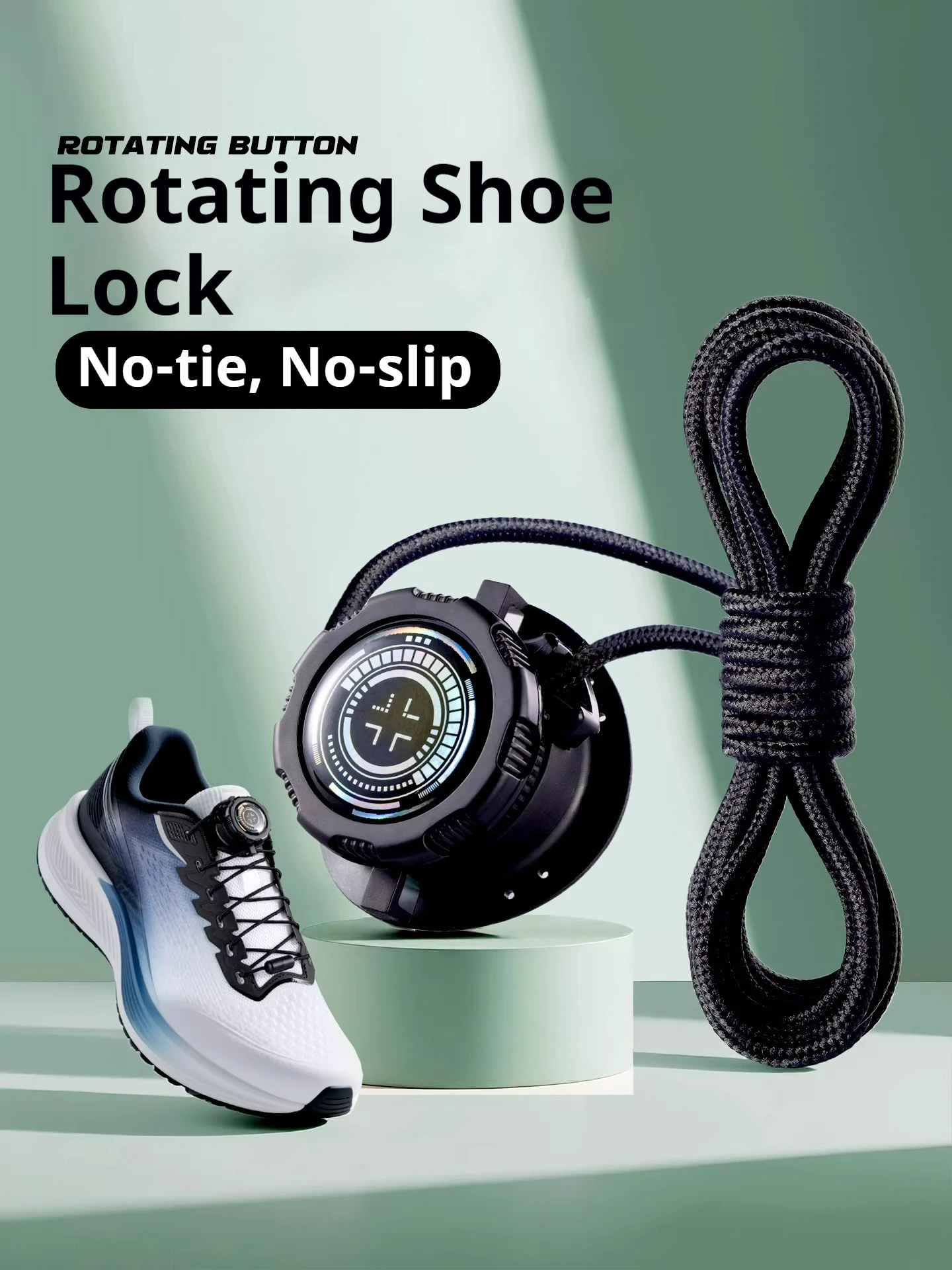 

Fashion Swivel Buckle Automatic No-Tie Shoelaces 1 Pair Easy-to-Use Shoe Accessories for Kids & Adults Sneaker Laces