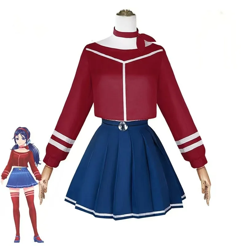 

Game MiSide MITA Cosplay Costume Full Set Red Blue JK Uniform Outfit For Women Game Character Comic Con Halloween Role Play