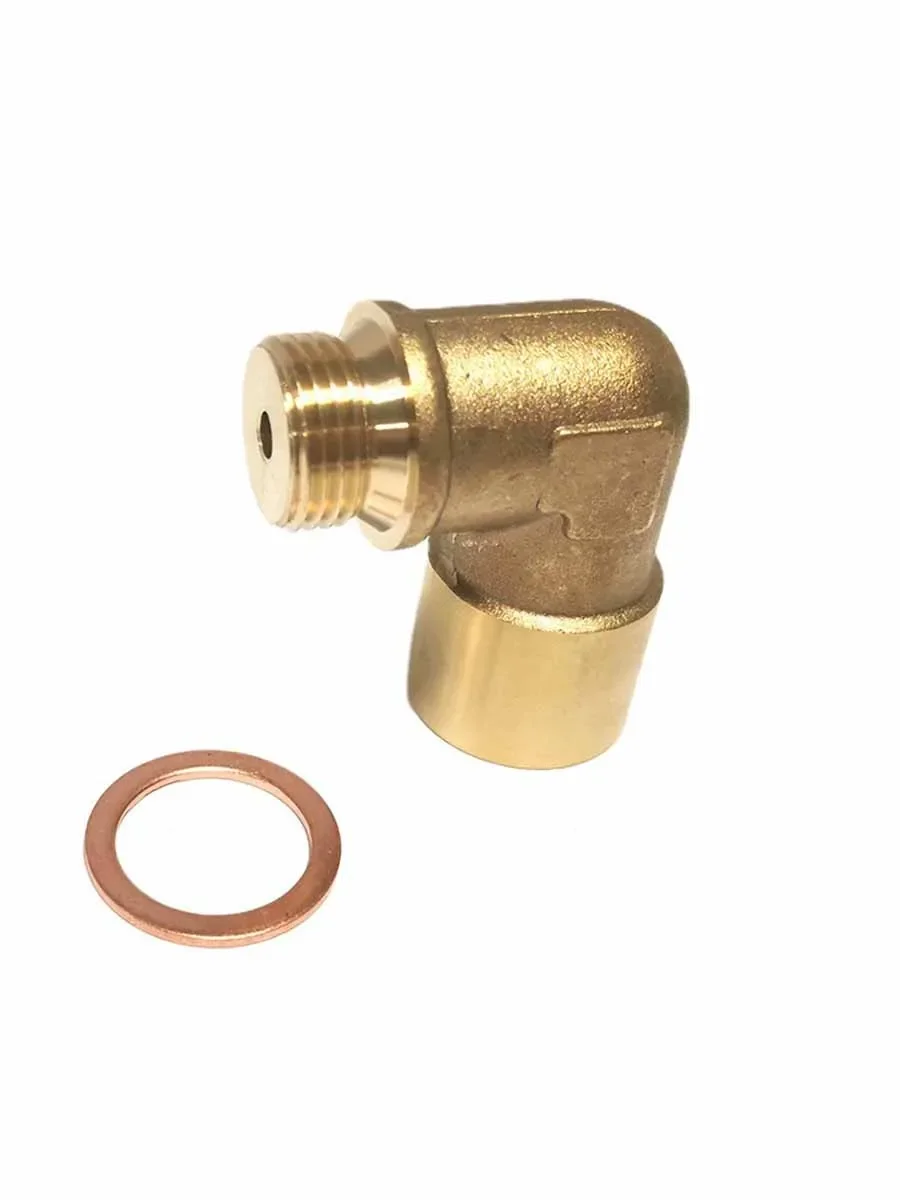5PCS Automobile Accessories M18 * 1.5 Oxygen Sensor 90 Degree Exhaust Pipe Extendable Contraction Brass Elbow Joint