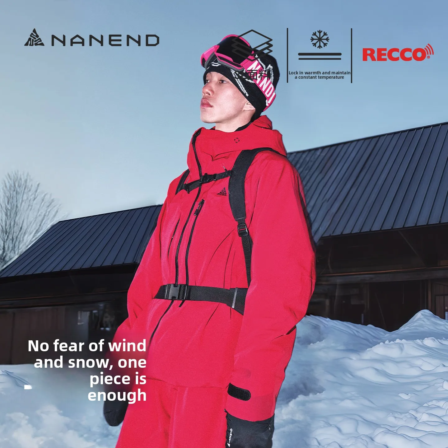 

[Skyline] Nanend Arc Snowboard Suit Men's 3L Pressed Glue Professional Waterproof Thickened Top Men's