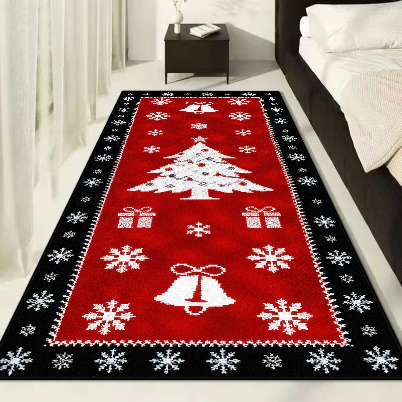 

Рождественский подарок, декор для дома, большая гостиная, длинный ковер, мягкий складной прикроватный ковер для спальни, противоскользящий легко чистящийся коврик для входной двери
