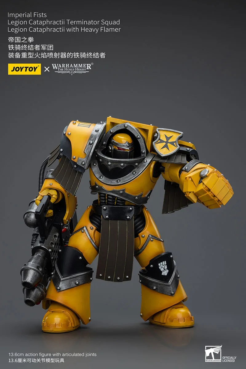 JOYTOY Warhammer 30K 1/18 Imperial Fists Legion Cataphractii Terminator Squad Figurka Akcji Gra Wojskowa Figurka Żołnierza Zabawka