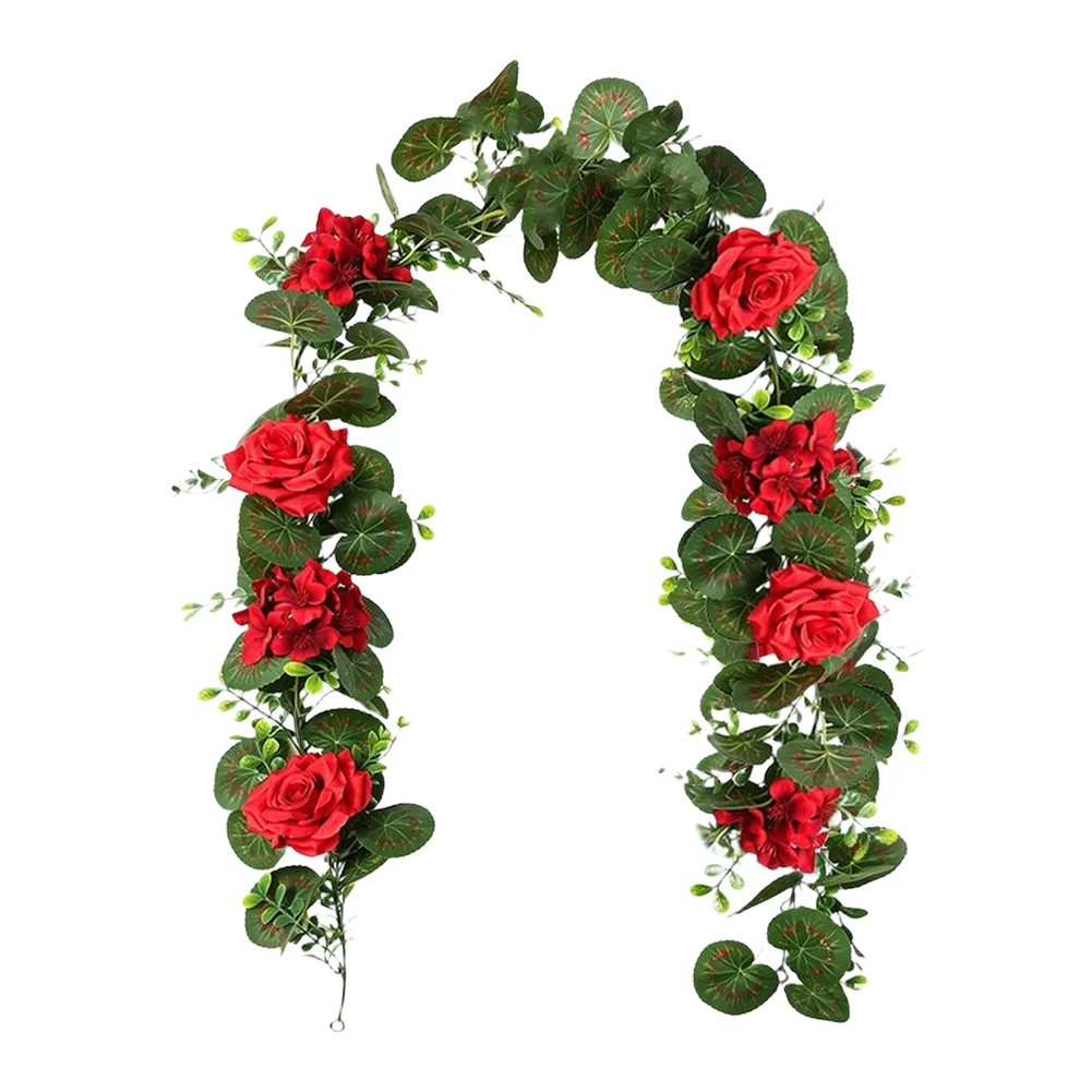 175cm Simulated Blossom Leaf Hanging Foliage Strip Floral String For Wedding Arch Wall Home Indoor Party Botanical Display Decor