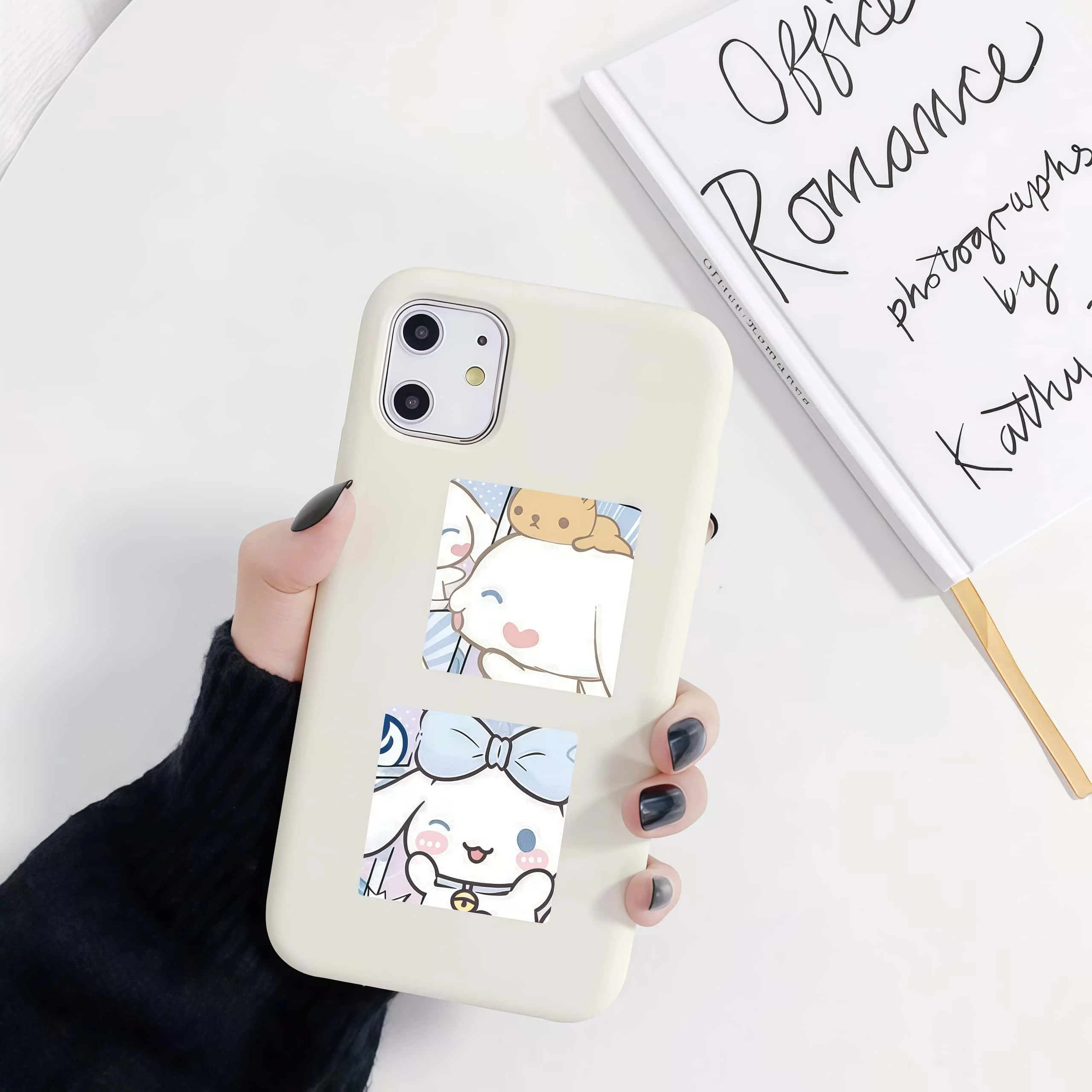 500 قطعة من لفة ملصقات Sanrio Cinnamoroll Kawaii، شارات بتصميم كرتوني لطيف لتزيين المجلة والهدايا #6